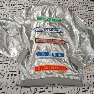 Silver Lightweight Festival Jacket Zipper Down